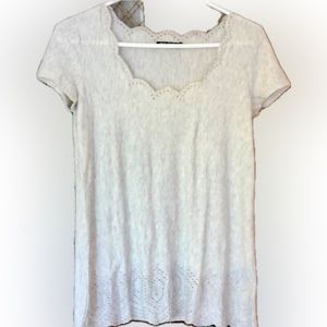 Max Jeans Short Sleeve Lace Dress (Size XS)